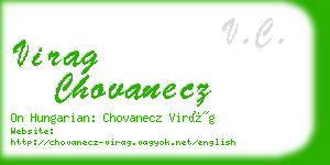 virag chovanecz business card